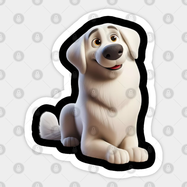 Kuvasz Dog Sticker by BlackCricketdesign